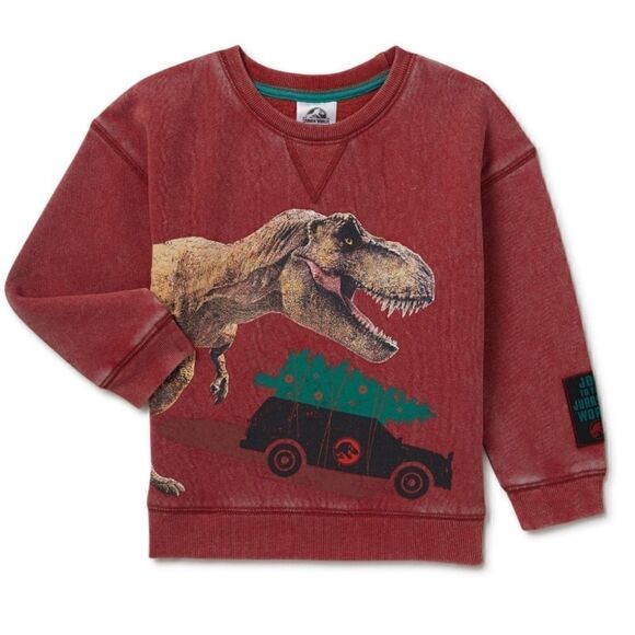 Jurassic Park Toddler Boys Festive Crewneck Sweatshirt - Picture 1 of 10